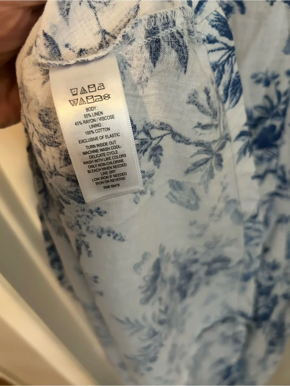 Blue Floral Puff-Sleeve Maxi Dress